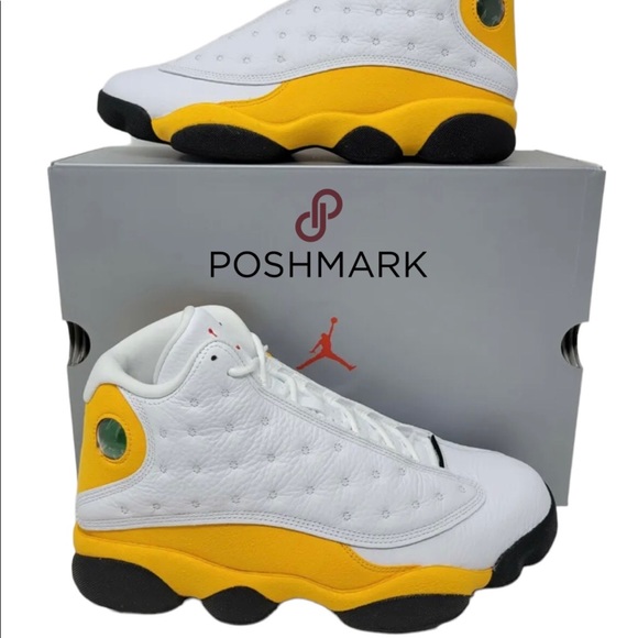 Nike Air Jordan 13 High Yellow Black White W9 - Picture 1 of 6